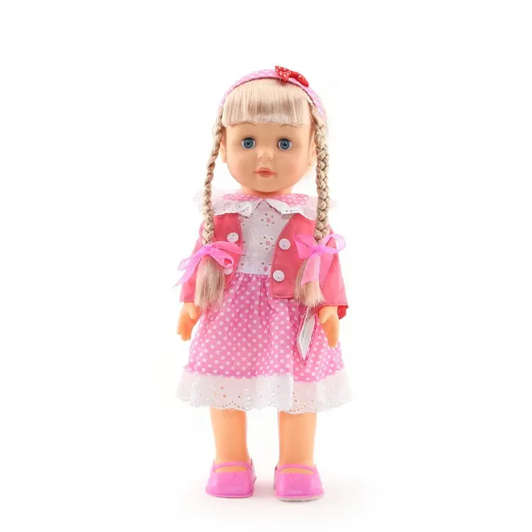 Belinda-Muñeca de 17 pulgadas para niños, juguete de chica que habla con Control de voz