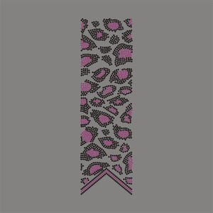 Iron on Custom Strips Crystal Rhinestone Transfer <strong>Cheer</strong> <strong>Bow</strong> Design - Product Image 4