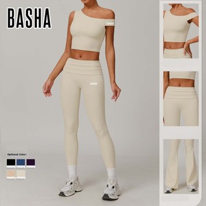 BASHAsports çevre dostu rejeneratif yoga seti çabuk kuruyan nefes yoga kıyafeti kadın çalışan spor seti