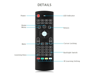 Doble cara útil 2,4 GHz Mouse Mini teclado Control remoto MX3 para Android Box Tv - Product Image 4