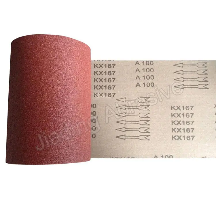 Manufacturer supply aluminium oxide sandpaper emery abrasive cloth material jumbo rolls
