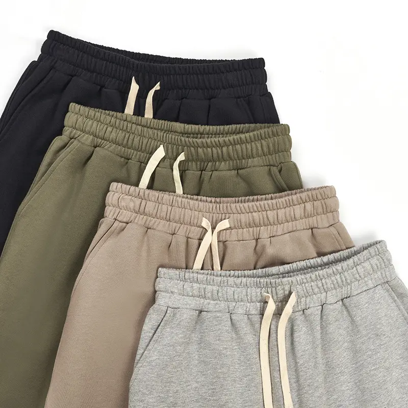Sıcak satış düz bacak Sweatpants özel senin tasarım yüksek kaliteli fermuar erkek Sweatpants