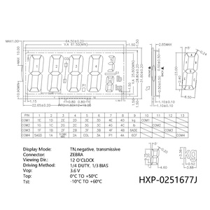 Display lcd segmento personalizzato modello TN HTN STN FSTN VA - Product Image 6