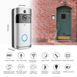 720P Dual intercomunicador Sensor PIR gran angular Video timbre Cámara IR visión nocturna 2,4G WIFI sistema de alarma para el hogar timbre de la puerta - Product Image 2