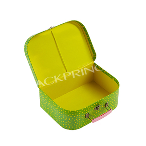 Bavul kutusu sevimli sert karton kağıt kollu kutu CMYK baskı özel folyo damgalama el yapımı çocuklar oyuncak bavul hediye kutusu - Product Image 5