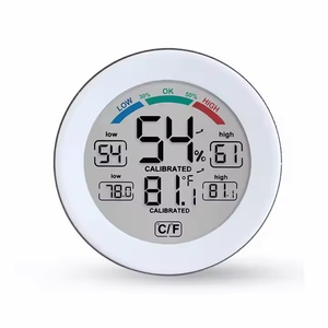 Temperatura interna do LCD de Digitas e instrumento térmico do higrómetro com umidade que lê o OEM e o ODM plásticos apoiados