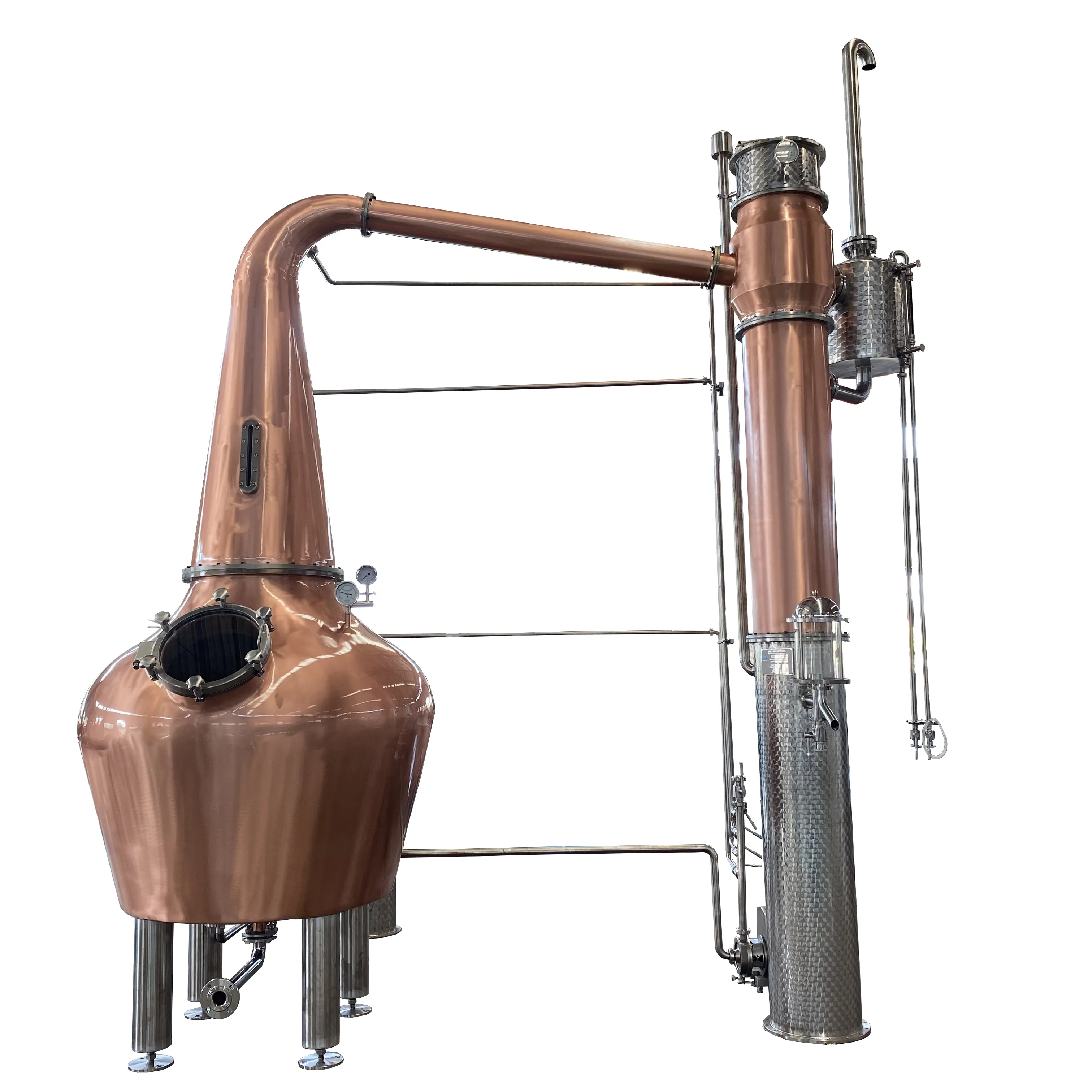 ZJ Hot Sale 500L/1000L Kupfer Pot Still Whisky Brennerei Ausrüstung Whisky Brennerei Herstellung Maschine Whisky Destille rie Kit