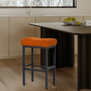 Kim loại hiện đại vuông flannel yên ghế <span class=keywords><strong>24</strong></span> <span class=keywords><strong>inch</strong></span> vải cao ghế nhà bếp thanh đồ nội thất barstool truy cập Chiều cao quán rượu thanh phân - Product Image 6