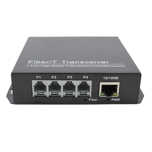 Di alta qualità 1 porta Ethernet 4 porta telefono RJ11 ottico Video trasmettitore ricevitore 20km utilizzo rete apparecchiature in fibra ottica - Product Image 1