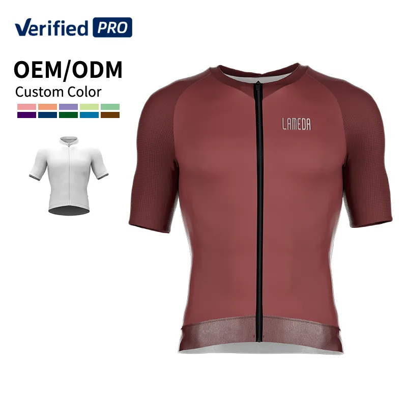 Lameda Groothandel Naadloze Custom Korte Mouw Fietsen Kleding Bike Jersey Voor Mannen