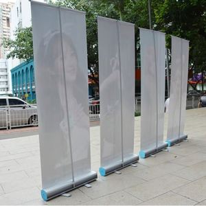 Custom Outdoor roll up stand Scrolling Portable Publicidade Exposição Alumínio Roll Up Banner Stand para Publicidade