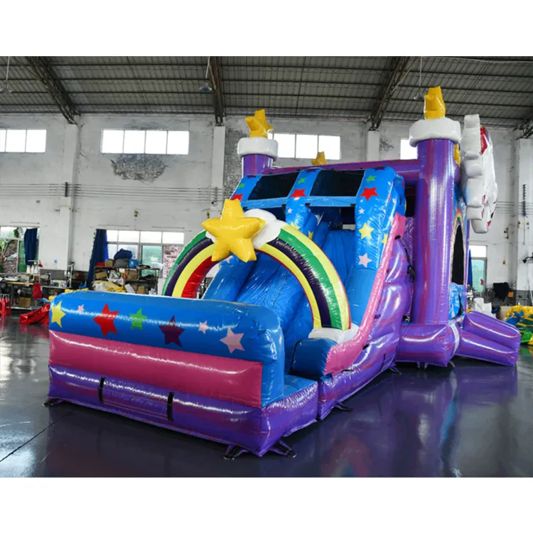 Factory Price Interesting Commercial Large Inflatable Bouncer Castle Slide for Kids