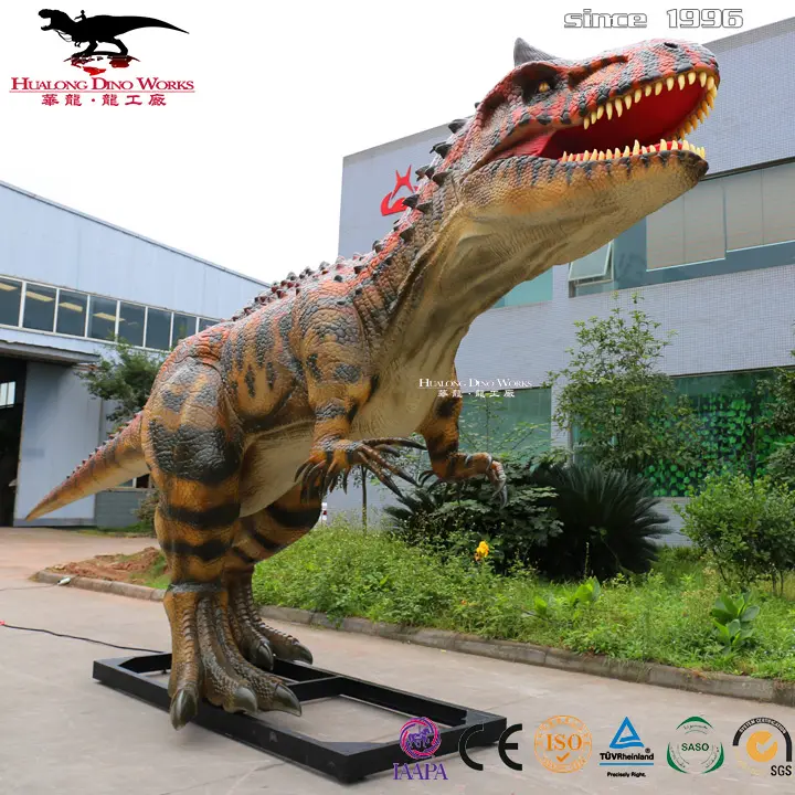 Theme Park Animatronic โมเดลไดโนเสาร์แฮนด์เมดขนาดใหญ่ไดโนเสาร์สำหรับ Dinopark