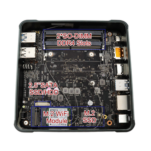 Мини-компьютер с вентилятором Intel Core I3 I5 I7-10110U 10210U 10510U HD + DP 6USB, основной блок 2 * DDR4