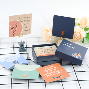 39 Inspirational Motivational Positive Actions Mindfulnes Affirmation Cards for Woman Custom Color Accepted Paper Customized OEM