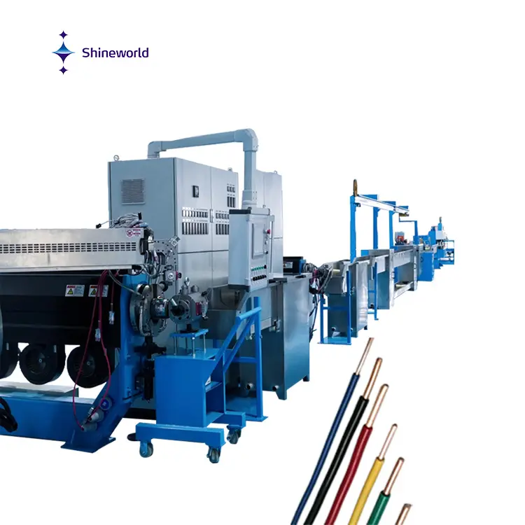 Shineworld mesin pembuat kawat insulasi listrik, peralatan manufaktur kabel tembaga otomatis 2.5Mm
