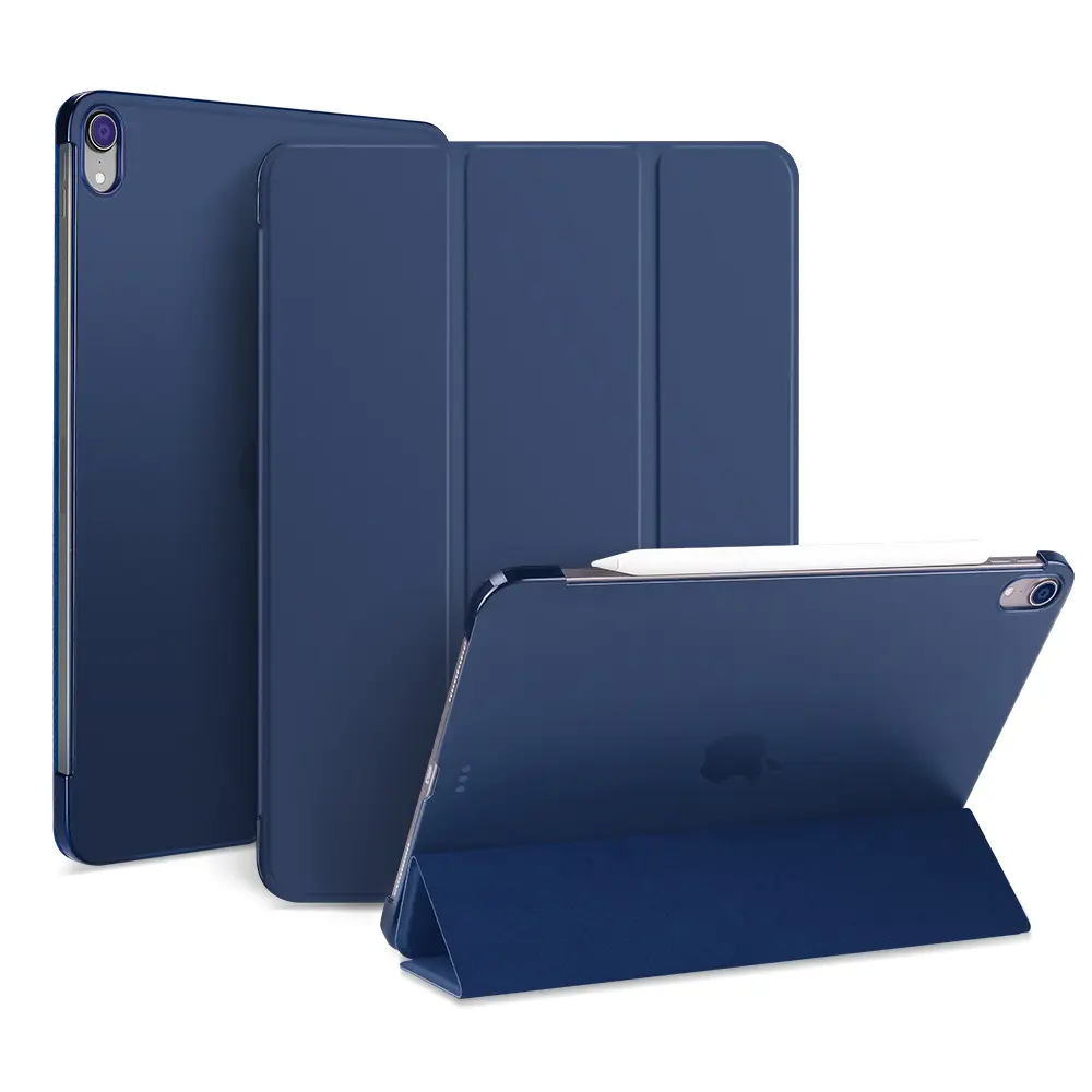 Auto Sleep Wake PU Funda protectora de cuero para iPad AIR 4 10,9 pulgadas Hard PC back funda protectora de cuero para iPad