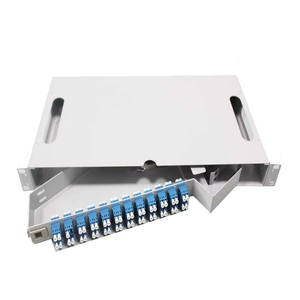 Glasfaser drehbares Patch feld 24 Port 1U 19 "ODF Rack montage Schiebe verteiler rahmen Glasfaser-Patch feld ODF