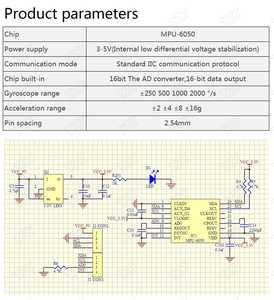 Sensori giroscopici analogici a 3 assi + modulo accelerometro a 3 assi GY-521 MPU-6050 - Product Image 3