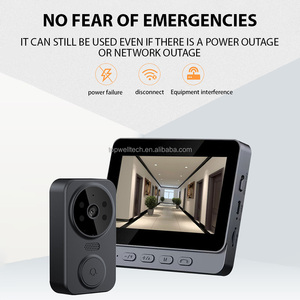 Timbre inteligente con pantalla IPS de 4,3 pulgadas, intercomunicador bidireccional, visión nocturna infrarroja, monitoreo remoto, sistema de seguridad, vídeo Wifi - Product Image 2