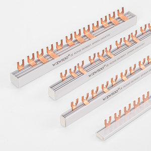<strong>U</strong> <strong>Type</strong> 1P <strong>Busbar</strong> to <strong>Busbar</strong> Electrical Connection Small Circuit Breaker Copper Lugs Comb Conductive Copper <strong>Busbar</strong> - Product Image 1