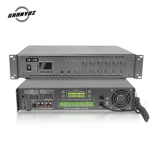 6 Zone 4-16 Ohm 3-<strong>Line</strong> 2 <strong>Mic</strong> 2U Amplifier for Public Address System for Speaker System - Product Image 1
