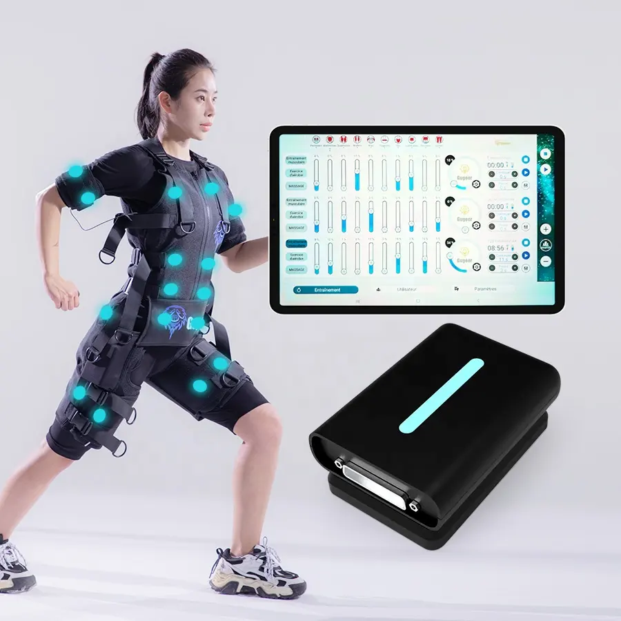 Traje de entrenamiento de estimulación eléctrica inalámbrico Bluetooth EMS para reducción de peso