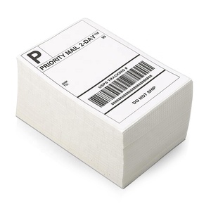 白い500枚100x150ファンフォールド出荷ラベル製品4x6インチ防水<span class=keywords><strong>USPS</strong></span>/FBAウェイビルステッカーA6熱接着紙