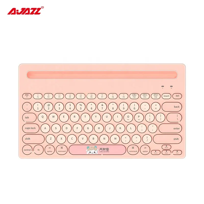 AJAZZ 320i لملحقات iPad لوحة مفاتيح BT لاسلكية للمكتب مع لوحة ماوس حامل مدمج للسطح
