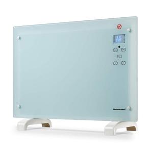 Homeleader Electric Panel Heater GH-15F, Crystal Glass Flat Convector Heater with LED Screen and Remote <strong>Control</strong>, 1500W, Black - Product Image 1