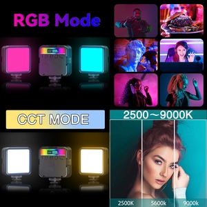 PULUZ cep 2500-9000K + RGB tam renkli güzellik dolgu işığı el kamera fotoğraf içeriği yaratıcıları için LED ışık - Product Image 4