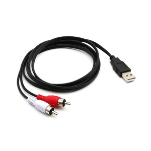 Portátil USB a macho a 2X RCA Phono macho AV Cable TV Aux Audio Video adaptador USB a 2RCA Video Cable plomo - Product Image 2