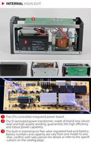 Fuente de alimentación UPS con pantalla LCD de 600VA, inversor de onda sinusoidal pura UPS con entrada de batería, salida de 12V, 220V con batería - Product Image 5