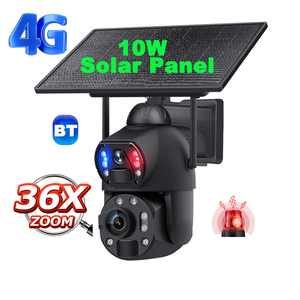 Ubox 4K ซูม36X 4G กล้อง IP66โลหะ10W แผงโซลาร์เซลล์แบตเตอรี่20000mAh เลนส์คู่โคมไฟเลเซอร์อินฟราเรดกล้องกันน้ำพลังงานแสงอาทิตย์4G - Product Image 1