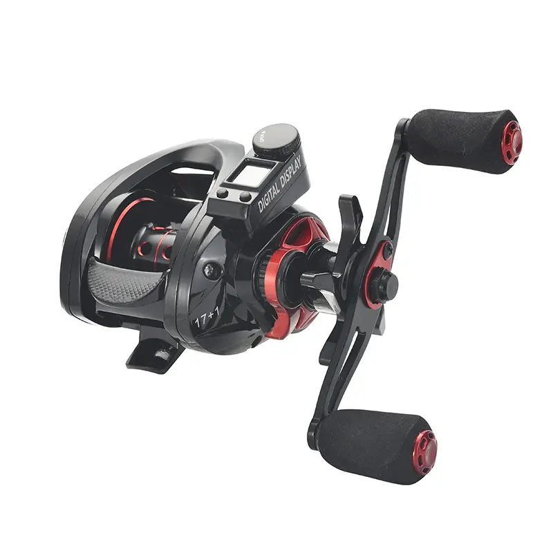 Tuổi thọ pin đúc điện tử Reel 17 + 1BB tốc độ cao 7.2:1 Baitcasting Reels của cạnh tranh đúc Reel