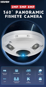 Metal Fisheye 8MP 1.7mm Lens Wide Angle 360 Degree MIC Speaker SD IP66 4K <strong>Network</strong> Camera Hik <strong>Protocol</strong> - Product Image 2