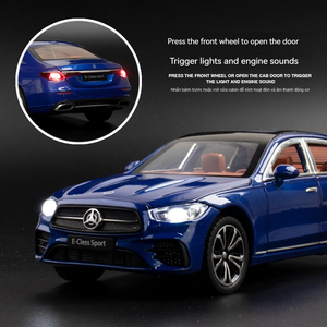 1:24 ölçekli araba modelleri Benz E300L ses ve ışık geri çekme ile metal model araba oyuncaklar süslemeleri Modelo del collect toplamak - Product Image 4