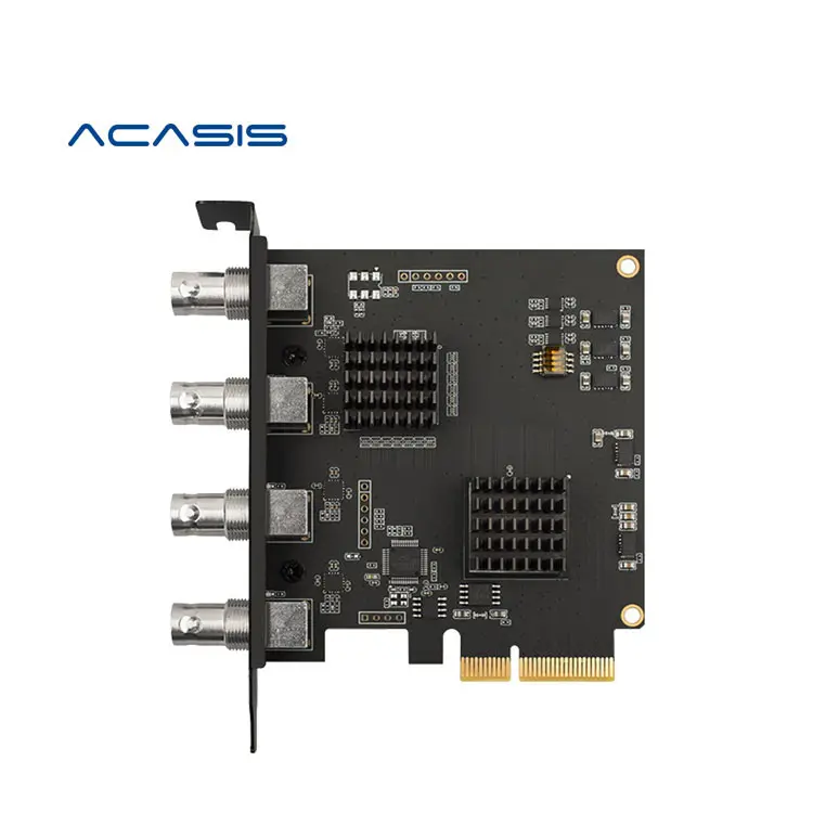 Acasis 4-Kanal-PCIE-Capture-Karte SDI-Grafikkarte 1080P 60Hz Hochwertige Capture-Karte für Live-Broadcast-Streaming von Game Meeting