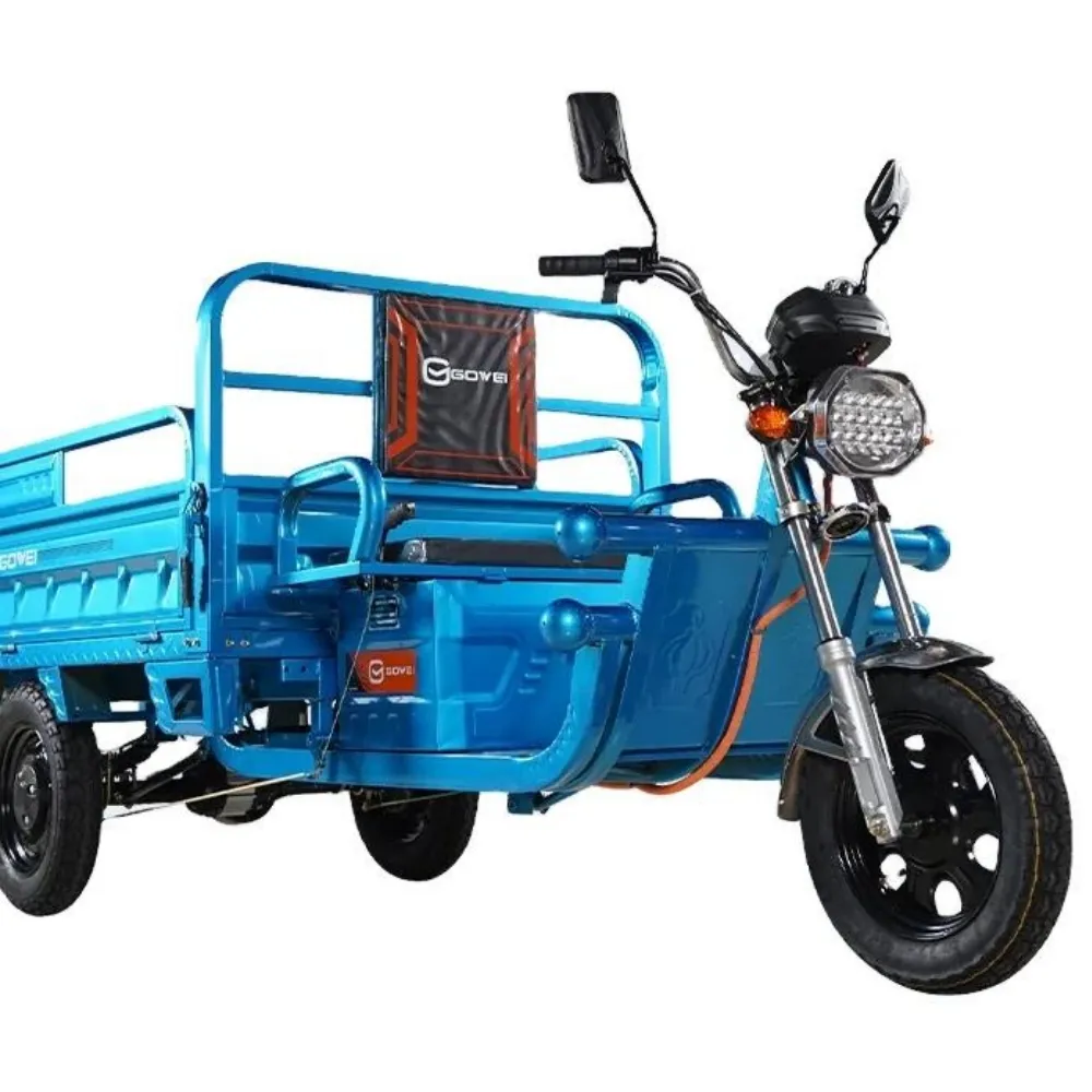 GUOWEI CE China hizo alta calidad bicicleta de carga eléctrica 60V 1200W 32A 20AH camión tres ruedas motocicleta eléctrica para la venta
