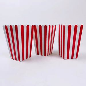 Customized Small Big Size Striped Plain 3 200 ml Eco Disposable Food Packaging Snacks Potato Chip Pop <strong>Corn</strong> Popcorns Paper <strong>Cups</strong>