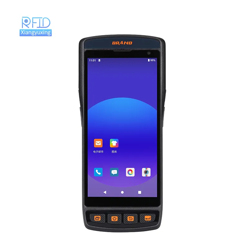 Kasar PDAs 2D kode QR Android 11 ponsel Terminal Data kurir genggam logistik PDA pemindai Barcode dengan printer