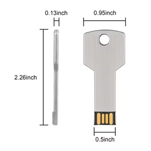 USB2.0 3.0低价交货及时高质量保证不锈钢光滑键形u盘 - Product Image 4
