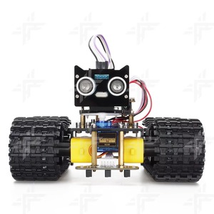 DIY akıllı Robot araba kök kitleri kaçınma takip ultrasonik Arduino programlama tankı robotik başlangıç kiti