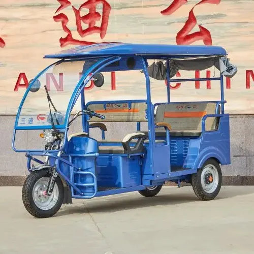 China New Three Wheel Electric Tricycle 3 Wheeler Tuk Tuk for Passenger 900W 48V Long Range 130km