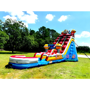 Piscina inflable carrera de obstáculos tobogán de agua gran piscina profesional Nip deslizamiento en un tobogán de agua - Product Image 4