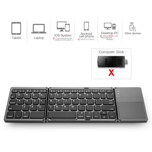 Teclado inalámbrico BT plegable, tecnología EC con Touchpad para ipad, tableta, teléfono inteligente, ordenador, teclado Universal ultrafino - Product Image 5