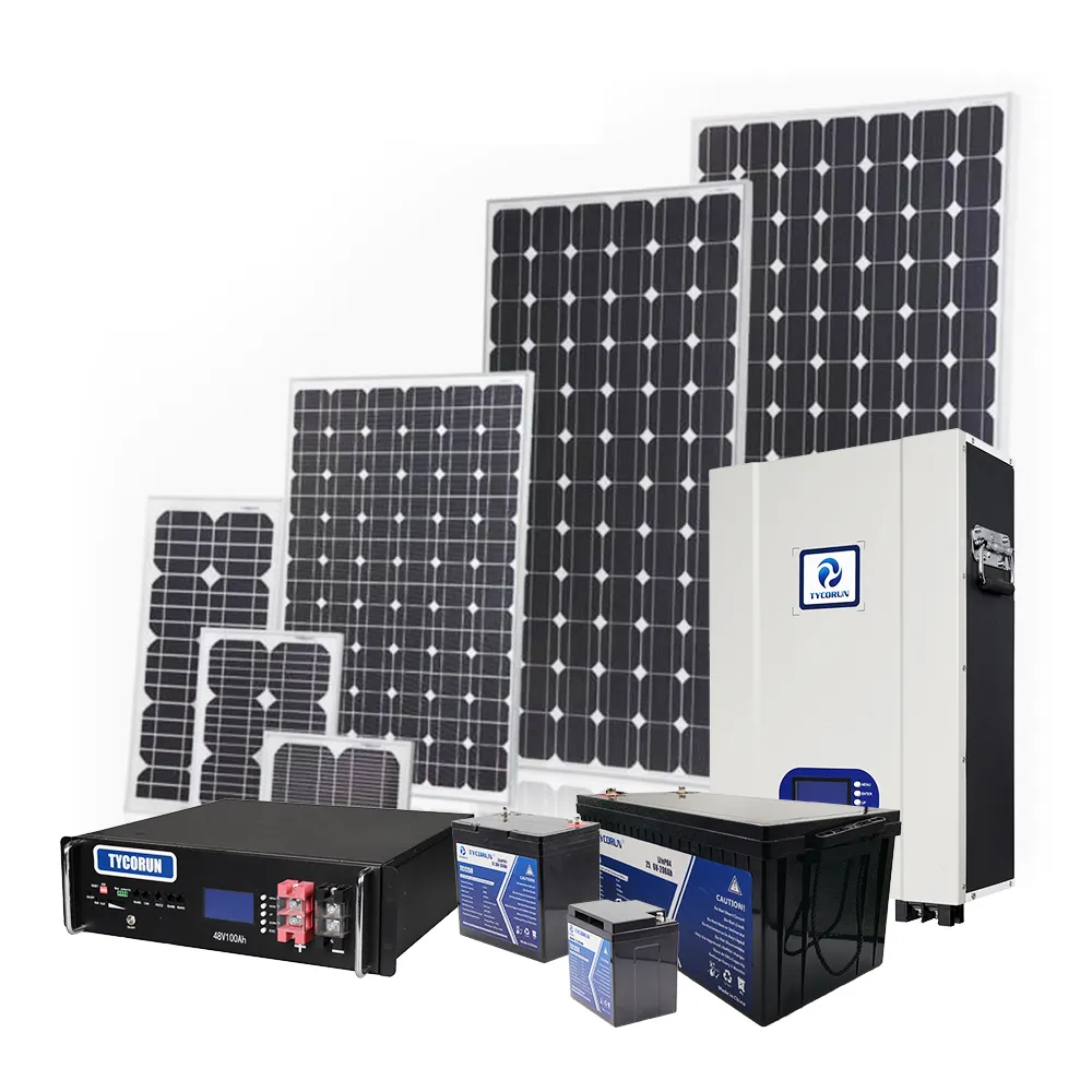 Tycorun 20 kW Solaranlagen 5kW 10kW 30kW Panels Solares Lithium-Ionen-Lifepo4-Batterie Solarenergie produkte