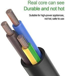 3プロング1対4電源コードスプリッターケーブル、電源延長コード-ケーブルストリップコンセントセーバー - Product Image 5