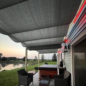 HDPE teleskop-Sonnenblende-Netz mit Installationszubehör Pavillon-Sonnensegel Balkon skalierbarer Sonnenschirm Segel Pergola Auto-Sonnenbezug