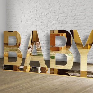 HONGSEN özelleştirilmiş düğün büyük metal altın 3D pvc büyük harfler 3 ft 4 ft 5 ft marquee numaraları - Product Image 3